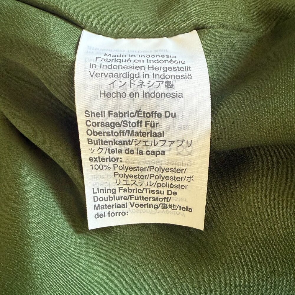 J. Crew | Point Sur Olive Green Floral Maxi Skirt in Crinkle Chiffon Size 0 - Picture 9 of 10
